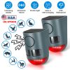 2Pack 3-In-1 Ultrasonic Solar Animal Repeller Motion Activated Animal Repellent with Ultrasonic Sound Alarm Strobe Light 4 Modes IP55 Waterproof for D