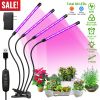 Grow Lights for Indoor Plants, iMounTEK 80W 80 LEDs Plant Lights with Red Blue Full Spectrum 10 Dimmable Level 360Â°Adjustable Gooseneck 3/6/12H Timer