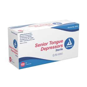 Dynarex Tongue Depressor, Senior, Sterile 6" - Box Of 100