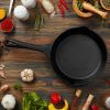 3Pcs Pre-Seasoned Cast Iron Skillet Set 6/8/10in Non-Stick Oven Safe Cookware Heat-Resistant Frying Pan for Frying SautÃ©ing Cooking Baking