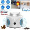 360Â° Ultrasonic Mice Repellent Indoor Rodent Repeller Mice Rat Squirrel Rodent Chaser with 3 Modes 9 Strobe Lights for Kitchen Living Room Attic Base