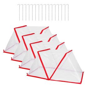 4Pack 31.50Ã—12.99Ã—13.39in Garden Row Accelerator Plants Covers Plant Net Cage Guard Greenhouse Covers Protect Seedling Fruit Vegetable Rows From Fro
