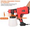 ElectricÂ Paint SprayerÂ HVLP Spray Painting Gun Handheld Painter with Different Spray Patterns 5 Nozzles 800ML Detachable Cup Flow Adjustable Length