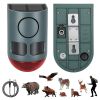 3-In-1 Ultrasonic Solar Animal Repeller Motion Activated Animal Repellent with Ultrasonic Sound Alarm Strobe Light 4 Modes IP55 Waterproof for Deer Ra