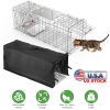 31x12x11â€ Heavy Duty Folding Live Animal Trap Cage With Waterproof Cover Humane Easy To Catch And Release Trap For Stray Cats Raccoons Squirrel Skun