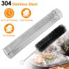Pellet Smoker Tube 12" Stainless Steel BBQ Grill Smoker Tube Pipe For Wood Chips Cold Hot Smoking