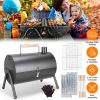 Portable Charcoal Grill Foldable BBQ Grill with Double-Sided Cooking Design, Chimney Vent, 10 Stainless Steel Skewers Carry Handle Outdoor Barbecue Gr