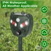 Ultrasonic Solar Animal Repeller Outdoor Mole Snake Squirrel Mouse Chaser Waterproof Bird Deer Dog Cat Deterrent with 5 Gears for Farm Garden Yard