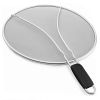Grease Splatter ScreenÂ 13in Stainless Steel Fine Mesh Splash Mesh Shield Hot Oil Stopper w/ Resting Feet For Frying Pan Cooking Woks Skillets Pots Pa
