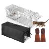 31x12x11â€ Folding Live Animal Trap Cage With Waterproof Cover And Gloves Humane Easy To Catch And Release Trap For Stray Cats Raccoons Squirrel Skun
