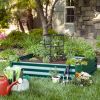 Green 4 ft x 3 ft Steel Rust Resistant Open Bottom Raised Garden Planter Bed