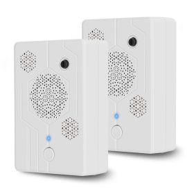 2Pack 2026 Upgraded Rechargeable Ultrasonic Bat Repellent Indoor Outdoor Bird Mouse Dog Deterrent Device with 3 Ultrasonic Speakers for Attic Porch Ho