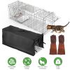 31x12x11â€ Folding Live Animal Trap Cage With Waterproof Cover And Gloves Humane Easy To Catch And Release Trap For Stray Cats Raccoons Squirrel Skun