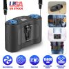 16000mAh 4 In 1 Dual-TurbineÂ Waist Clip FanÂ Wearable Personal Fan Hands-Free with 5 Speeds LCD Display Lanyard Double As Power BankÂ for Jobsites Ca