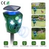 Electric Solar Powered Ultrasonic Animal Repeller 360Â° Ultrasonic Animal Driver with Motion Sensor LED Flashing Lights Waterproof Outdoor Animal Repe