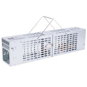 Double Door Humane Live Mouse Trap With One-Way Door Design Reusable Metal Rat Rodent Cage Continuous Capture Mouse Trap For Indoor Outdoor Use Catch