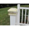 Set of 6 White Fence Post Lights with Ultra-Bright LED Bulbs