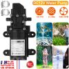 12V Water Pump with 2 Hose Clamps 130PSI Self Priming Sprayer Pump 70W Electric Diaphragm Water Pump 6L/Min for RV Camper Marine Boat