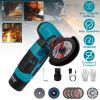 12V Cordless Mini Angle Grinder Hand Polishing Grinding Machine Cordless Cutter Grinding Tool with 7Pcs Disc 2Pcs 1100mAh Batteries and Charger Hex Ke