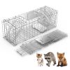 31x12x11â€ Heavy Duty Folding Live Animal Trap Cage Humane Easy To Catch And Release Trap For Stray Cats Raccoons Squirrel Skunk Groundhog Armadillo