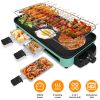 2000W Electric Indoor Grill 2 in 1 Electric BBQ Gill with Grill NetÂ Removable Plate 5 Temperature Control 3 Small Trays Dishwasher Safe