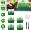 5Packs Seed Starter Tray With Grow Light Humidity Dome Germination Kit with 5-Level Brightness 4 Timers for Indoor Greenhouse
