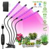 Grow Lights for Indoor Plants, iMounTEK 80W 80 LEDs Plant Lights with Red Blue Full Spectrum 10 Dimmable Level 360Â°Adjustable Gooseneck 3/6/12H Timer