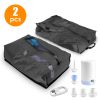 2Pcs 17L Vacuum Bags with Pump Clear Window Handle IP67 Waterproof TPU Vacuum Packing Cubes TravelÂ Vacuum Seal Bags Packing Organizers for Clothing L