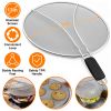 Grease Splatter ScreenÂ 13in Stainless Steel Fine Mesh Splash Mesh Shield Hot Oil Stopper w/ Resting Feet For Frying Pan Cooking Woks Skillets Pots Pa