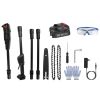 6in Cordless Pole Saw 7.4FT Maximum Extendable Length 35FT/S Speed Electric Pole Chainsaw 2Pcs 1.5Ah Batteries And Charger Included For Pruning Trimmi