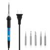 Soldering Iron 110V/60W Adjustable Temperature (392â„‰-842â„‰) PCB Electric Welding Iron with 5Pcs Different Tips