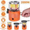 2000W 2 In 1 Camping Stove Tent Heater Outdoor Gas Stove Portable Backpacking Stove with 3 Modes 360Â° Radiant Heating for Camping Hiking Picnic BBQ