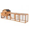 Forbidden to Sell on Temu Large Chicken Coop with Run and Nest Box and Removable Tray, Hen House for 4-6 Chickens, Outdoor Weatherproof Small Animal C