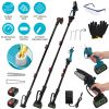 4 in 1 Cordless Pruning Shear and Electric Chainsaw With Max 5.5FT Extension Poles 4â€/6â€ Pole Saw SK5 Blade Brushless Pruning Shear With 2Pcs 3.0A