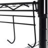 Black Metal 5-Tier Bakers Rack Kitchen Storage Shelving Unit