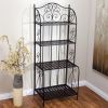 Outdoor / Indoor Durable Metal Bakers Rack Potting Bench Garden Shelving Unit