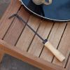 23-inch Heavy Duty Steel Fire Pit Cauldron with Stand and Cover