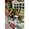 White Vinyl Outdoor Garden Classic Potting Bench with Shelves
