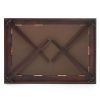 Rectangle 44-inch Wooden Folding Table with Black Vinyl Inset