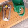 Natural Wood Potting Bench Garden Table with Bottom Shelf