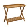 Outdoor Garden Table Potting Bench with Slatted Bottom