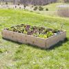 Cedar Wood 6-Ft x 3-Ft Raised Garden Bed Planter Box Frame - Made in USA