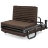 Twin Size Rollaway Adjustable Bed Frame with Brown Mattress
