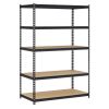 Heavy Duty Black Metal Storage Rack Shelving Unit with 5 Adjustable Shelves