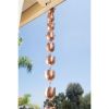 Copper Floral Cups 8.5-Ft Rain Chain Gutter Downspout