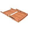 Folding Wooden Garden Workstation Potting Bench with Shelf