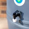 60-Gallon HDPE Food Grade Plastic Rain Barrel with Screw on Cover