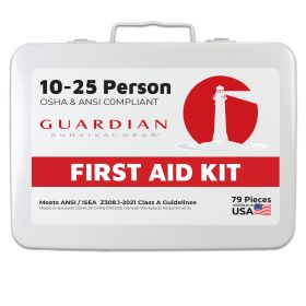 Guardian 10-25 Person First Aid Kit - Metal