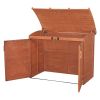 Outdoor 34-inch x 62-inch Wooden Storage Shed with Lockable Doors