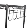 Black Metal 4-Shelf Wire Storage Rack Shelving Unit